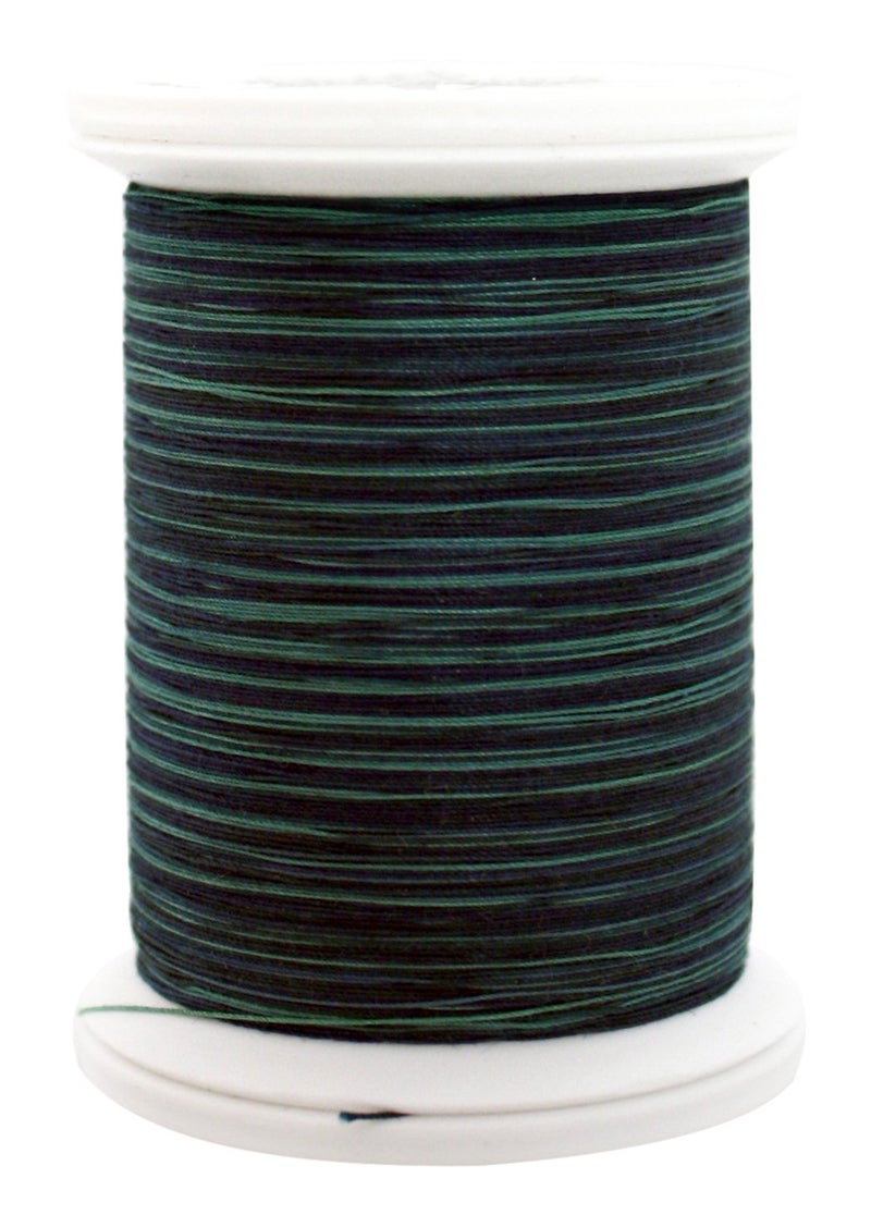 YLI 24450-07V 3-Ply 40wt T-40 Cotton Quilting Variegated Thread, 500 yd, Teals